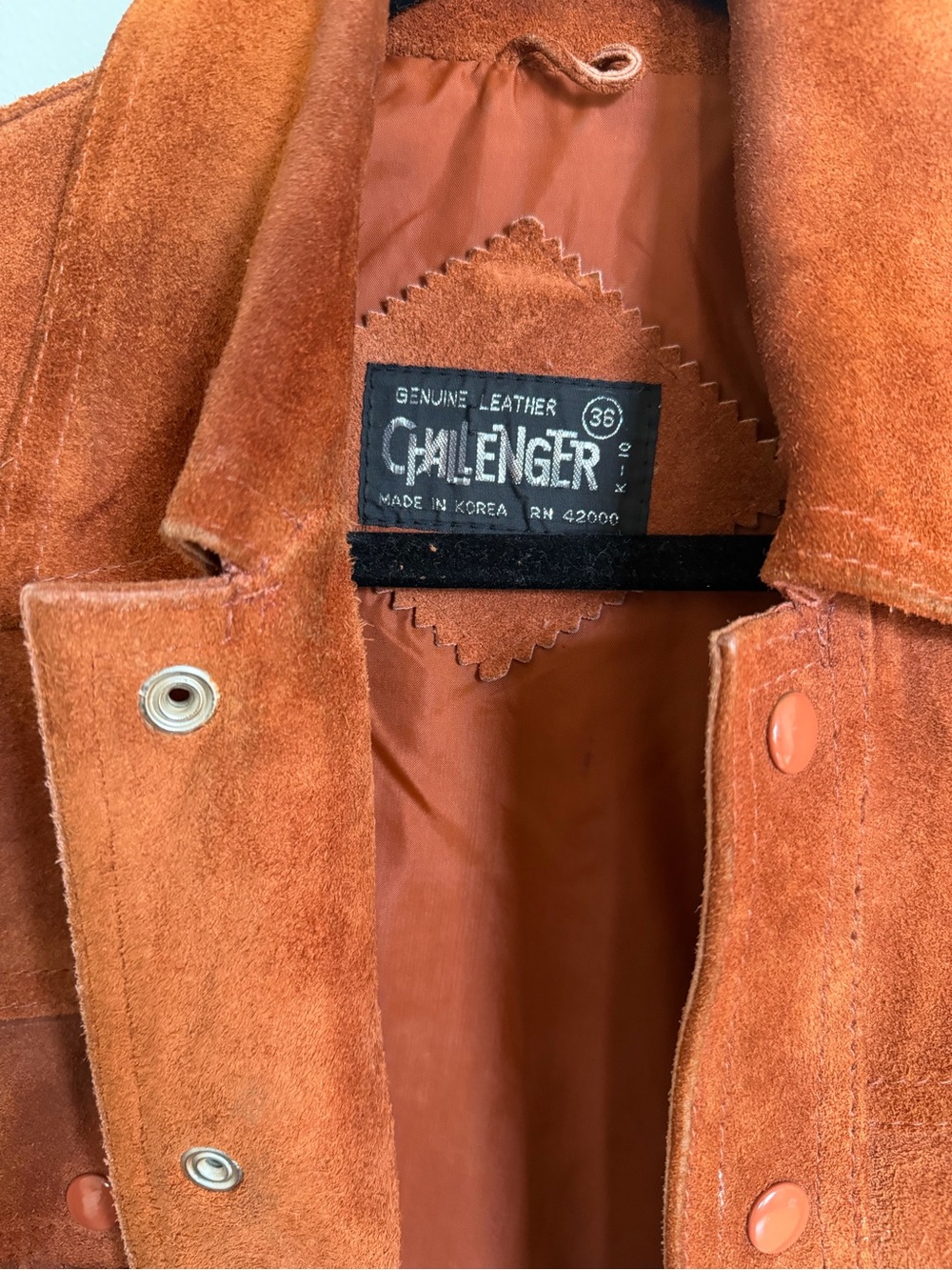 VINTAGE Suede Jacket - Rust - Picture 5 of 9